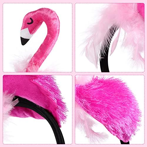 PRETYZOOM Hawaii Flamingo Fejpánt Kreatív Flamingo Fejdísz a Hawaii Karnevál Trópusi Buli Haj Tartozék
