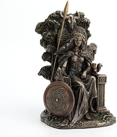 Kelta Istennő-Királynő Medb a Connacht Hideg Öntött Műgyanta Antik Bronz Kivitelben