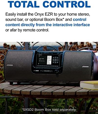 SiriusXM SXEZR1H1AZ1 Onyx EZR Műholdas Rádió Home Kit, Élvezze a SiriusXM Az Otthoni Sztereó vagy Segédmotoros Hangszórók olyan Alacsony,