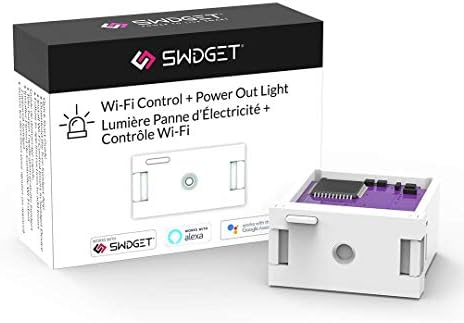 Swidget Hatalom, Fény + Wi-Fi Lapka - Működik a Swidget Üzletek & Kapcsolók, hogy a sürgősségi világítás áramszünet, elem nem szükséges. Monitor
