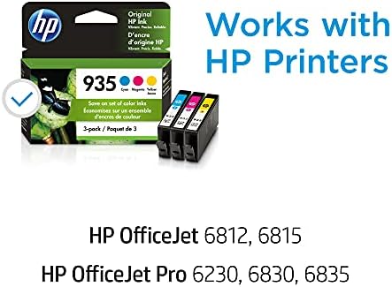 HP 935 Cián, Magenta, Sárga Tintapatron (3 csomag) | Dolgozik, a HP OfficeJet 6810; OfficeJet Pro 6230, 6830 Sorozat | N9H65FN
