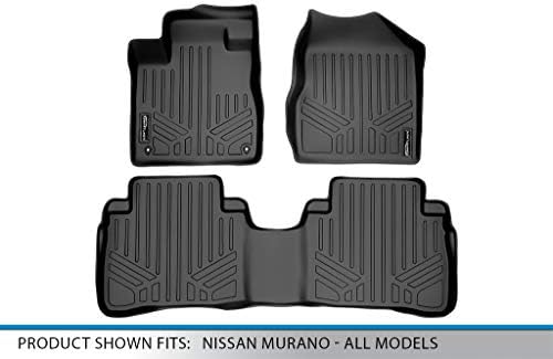 MAXLINER Szőnyegek 2 Sor Bélés Szett Fekete a 2009-2014-es Nissan Murano