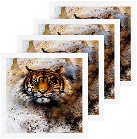 Kigai 4 Csomag Camo Tigris Törülköző – Puha Arcát, Törölköző, Tornaterem, Törölköző, Hotel and Spa Minőségű, Újrahasznosítható