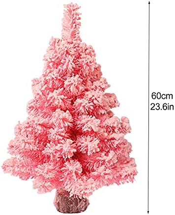 Lazyspace Rózsaszín Mesterséges Karácsonyi Fenyőfa ,Hó Özönlöttek karácsonyfa a Fa talpat Home Office Fél Ünnepi Dekoráció, Szimuláció