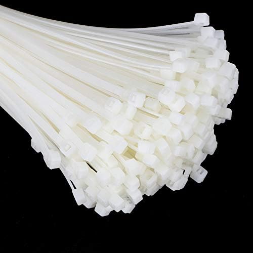 Kötegelő, 5Packs kötegelő Zip Pakolások Meghatározott Eldobhatóak Nylon Wire Kábel Heveder Rögzítő Rögzítő Szervező(fehér)