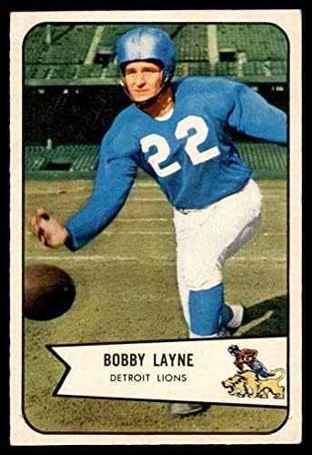 1954 Bowman 53 Bobby Layne Detroit Lions (Foci Kártya) EX Oroszlánok Texas