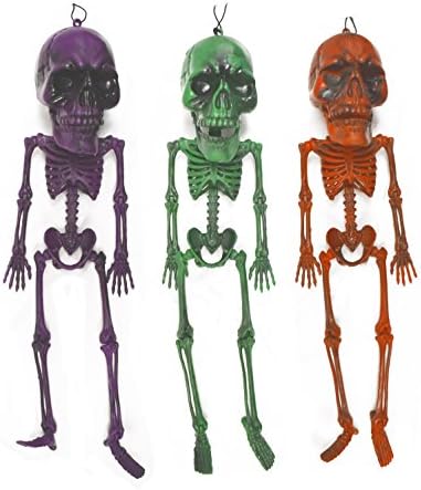 3 Lógó Nagy Koponya Csontvázak 18 Hossz Hajlítható, Mozgatható Végtagokkal! Tökéletes A Következő Halloween Összejövetel! (3)