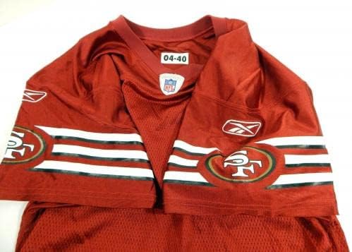 2004-ben a San Francisco 49ers Üres Játék Kiadott Piros Mez 40 DP34709 - Aláíratlan NFL Játék Használt Mezek