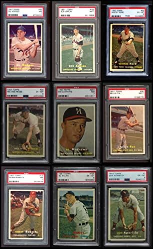 1957 Topps Baseball All-PSA Közelében Set/Sok (Baseball Szett) NM