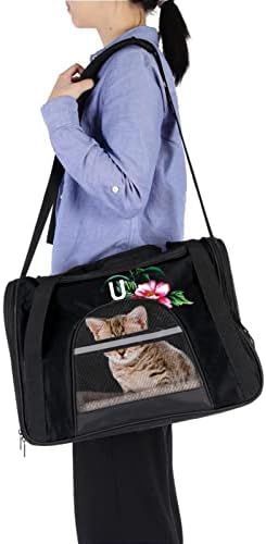 Kisállat Hordozó Fekete Nyári Virág Virág Puha Oldalú Pet Travel Fuvarozók számára a Macskák,Kutyák, Kiskutya, Kényelmes,