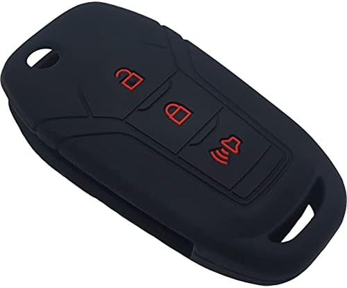 GFDesign 2 Db Szilikon Flip 3 gombos távirányító Fedelét Távoli Esetben Kulcsnélküli Protector Kompatibilis a Ford EcoSport Menekülés