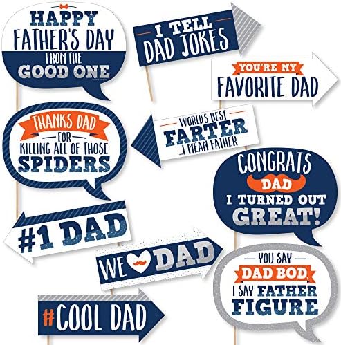 Nagy Dot a Boldogság Vicces Boldog apák Napja - szeretjük Apa Fél Fotó Kellékek Kit - 10 Darab