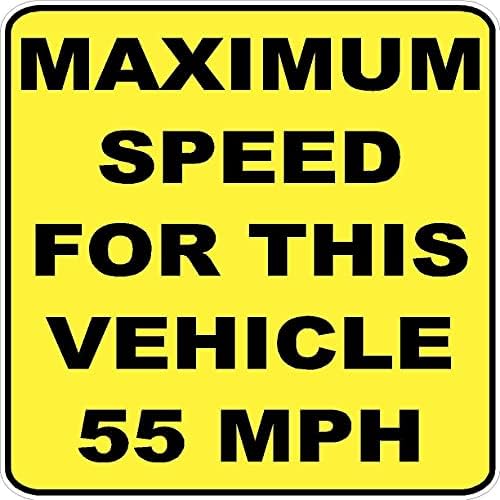 Jármű MAX Sebesség 55 KM / h Matrica Biztonsági Jel Matrica iskolabusz Figyelmeztetés (6 х 6)
