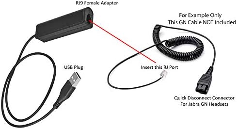 USB Adapter Kábel RJ9 Női Bármely Munkához, QD Fülhallgató GN1200 Köti össze A Számítógép PC Laptop Mac Softphone Skype-on, MSN