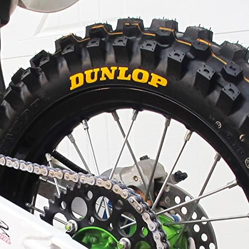Gumiabroncs Matrica - Sárga Dunlop Motor Matrica - Állandó Gumiabroncs Betűkkel Tartalmazza Ragasztó & 2oz Touch-Up-Tisztító (Csomag