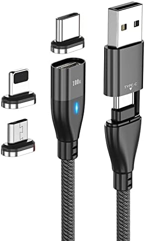 BoxWave Kábel Kompatibilis Elgato HD60 X (Kábel által BoxWave) - MagnetoSnap PD AllCharge Kábel (100W), Mágnes PD 100W Töltés USB Kábel Típusa-C