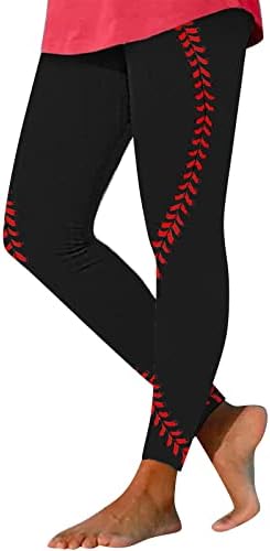 FAMOORE Slim Járni Leggings Női Baseball Nyomtatás Sztreccs Leggings Szülési Nyári Bézs
