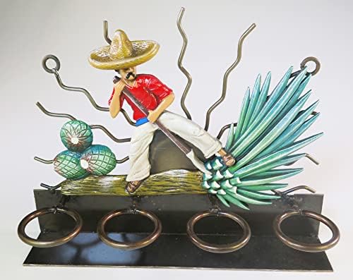 Eye4Art Mexikói Tequilát Üveg Tartót (4) Jimador a Kék Agave Kaktusz, KÉZZEL KÉSZÜLT MEXIKÓBAN