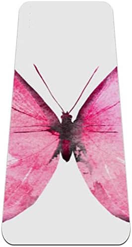 Jógaszőnyeg Akvarell Rózsaszín Pillangó Környezetbarát Csúszásmentes Fitness Edzés Szőnyeg Pilates Emelet Gyakorlatok