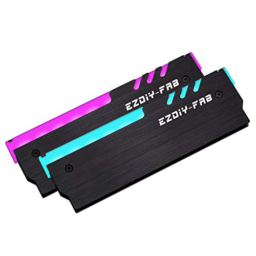 EZDIY-FAB 12V RGB Memória RAM Hűtő,RGB DDR Hűtőborda(Kompatibilis az ASUS Aura Fordította: MSI Misztikus Fény Fordította: ASRock Polikróm)
