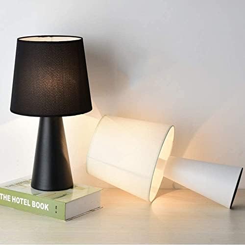 LED-es Éjjeli Lámpa E27 Meleg Ruhát, Lámpaernyő Hálószoba Éjjeli Lámpa Egyszerűség Fém asztali Lámpa Kapcsoló Gomb E27 Dekoráció