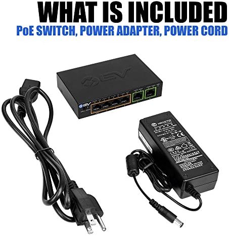 BV-Tech 6 Port, PoE+ Kapcsoló (4 PoE+ Portok 2 Ethernet Uplink, illetve Kiterjesztése Funkció) – 60W – 802.3 a + 1 High Power