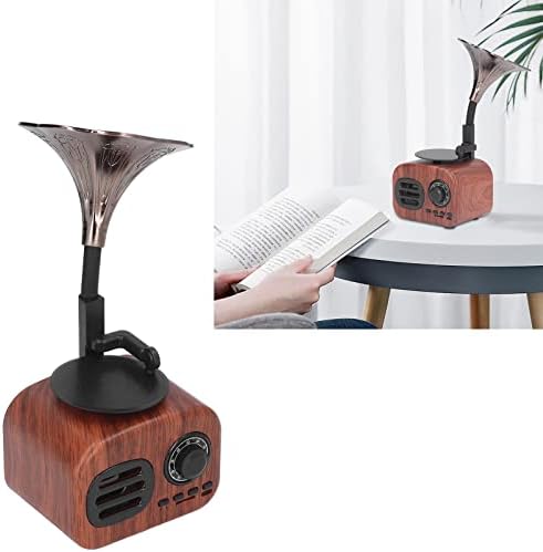 plplaaobo Vezeték nélküli Gramofon Hangszóró, Vintage Vezeték nélküli Hangszóró 5W, USB Újratölthető Retro Bluetooth Hangszóró Haza Párt Irodájában
