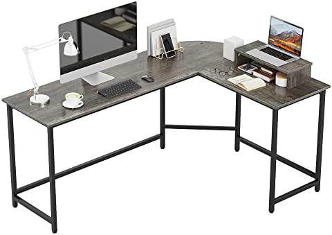 Weehom L-Alakú Íróasztal, Monitor Állvány, Megfordítható Sarok Számítógép Asztal Otthoni Iroda, Modern Irodai Játék Asztal