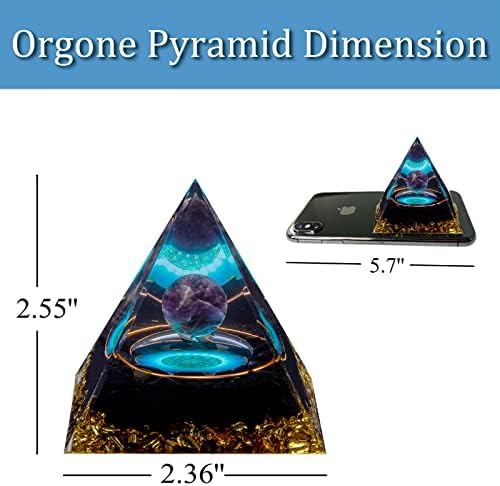 Orgon Piramis, Ametiszt Gyógyító Kristály Piramis, Orgonite Gyógyító Kövek, Védelem Kristályok Energiáját a Generátor, a Jóga,