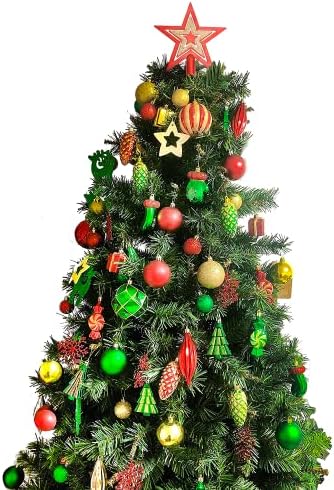 Le dagály 88PCS Karácsonyi Tökös Díszek a karácsonyfa, Finom Karácsonyi Dekoráció Csecsebecsék Kézműves Meghatározott Törhetetlen