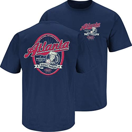 Csettint Ruházati Atlanta Baseball-Rajongó. Egy Inni a Városban egy Baseball Probléma Haditengerészet Pólót, Vagy Tartály (Sm-5x)