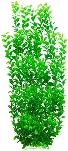 Unootel Lantiszi Zöld Kerek Levelek, Akvárium Dekoráció, Műanyag Növények Extra Nagy, 24 Cm Magas 6513