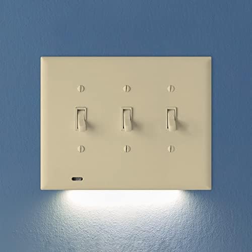 Egy - SnapPower SwitchLight [a Hármas-Banda villanykapcsolók] - Kapcsoló Falon Lemez, Beépített LED Éjszakai Világítás - Fényes/Dim/Off