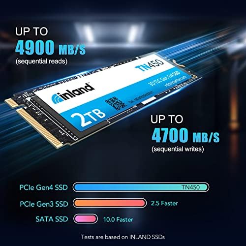 BELVÍZI TN450 Belső Játék PC NVMe 2 tb-os SSD PCIe 4.0 M. 2 GEN4 x 4 2280 szilárdtestalapú Meghajtó, 5000 MB/s, 3D-s TLC NAND