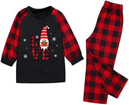 XBKPLO Családi Pizsama Megfelelő Karácsonyi viselet,Karácsonyi Loungewear a Családi Megfelelő Flanel Pizsama Családi Pizsama