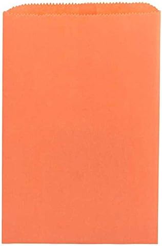 Hygloss Termékek Színes Papír Táskák – 100 Csipet Alsó Színes Kézműves Táskák - 6 x 9 Inch, Narancs