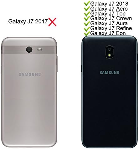 Tekcoo Samsung Galaxy J7 2018/J7 Aero/J7 Felső/J7 Korona/J7 Aura/J7 Finomítani/J7 Eon/J7 Csillag Esetben Tok Klip, [Tshell] [Beépített
