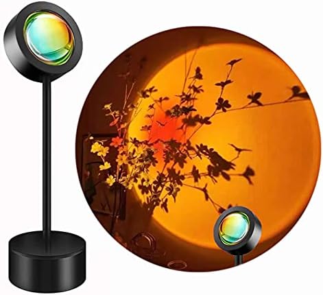 YuiteTom Naplemente Projektor Lámpa, LED Szivárvány Vetítés Éjszakai Fény, Naplemente Lámpa a Szobában, állólámpa 360 fokban elforgatható