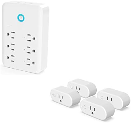 A Smart Plug Outlet Extender, WiFi túlfeszültségvédő elosztó Okos Konnektor,15A Wi-Fi Outlet Kompatibilis Alexa, a Google Haza