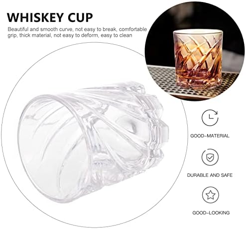 Veemoon 4 db Whiskey Drinkware Bár Régi Bourbon Szemüveg Stílusú Kristály Koktél Sziklák Nagyon Üveg Szerető Gyakorlati Átlátszó
