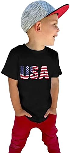 2023 Nyári Kisgyermek Gyerekek Baba Lányok, Fiúk 4 július Nyári Rövid Ujjú Függetlenség Napja T-Shirt Póló Fiúk