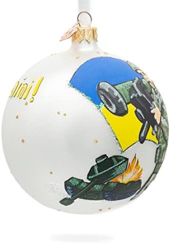 Ukrán Fegyveres Erők, Üveg Labdát Karácsonyi Dísz 4 Hüvelyk