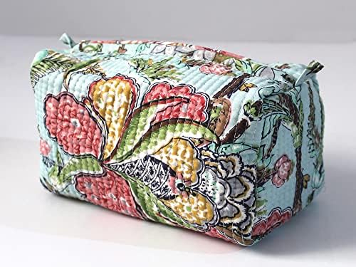 Készlet 3 Db Gadget Bag, Indiai Pamut Kézzel készített Virágos Kezét Blokk Nyomtatás Fürdőszobai Tároló Táska, Takaró Mosás