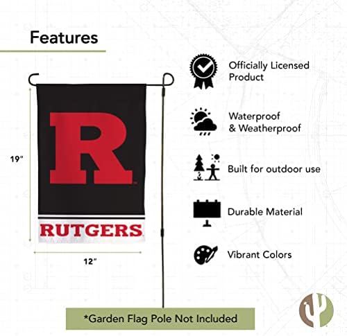 Rutgers Kert Zászló State University of New Jersey RTX Banner Poliészter (Tervezés B)