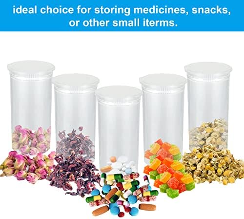 100 Csomag 13 Dram Gyógyszeres doboz Üres Műanyag Sapkák Gyógyszer Üveg Üres gyógyszeres Fiolák gyógyszeres Üvegeket Üres Gyógyszeres