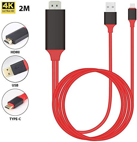 PRO USB-C HDMI-Kompatibilis Samsung Galaxy A32 5G a 4k-s a hálózati Port, 6ft Kábel Teljes 2160p@60Hz, 6Ft/2M Kábel [PIROS/Thunderbolt 3