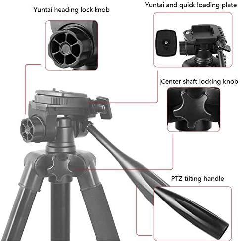 ZJDU Kamera Állvány Alumínium Monopod, Magasság 156.5 cm - Könnyű, Kompakt, Úti 3-Way, Forgatható Fej, 2 gyorskioldó lemez Canon Nikon DSLR
