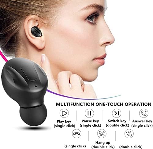 Hoseili【2022editionBluetooth Fejhallgató】.Bluetooth 5.0 Vezeték nélküli Fülhallgató in-Ear Sztereó Hang Mikrofon Mini