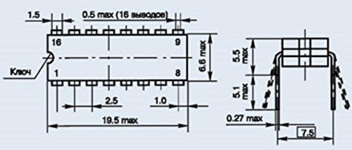 S. U. R. & R Eszközök KR1005UN1A analoge AN262 IC/Mikrochip SZOVJETUNIÓ 20 db