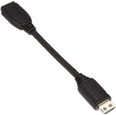 StarTech.com 6in Nagy Sebességű HDMI Port Saver Kábel 4K-60Hz - Rövid HDMI 2.0 Férfi-Nő Adapter Kábel - Port Extender (HD2MF6INL)